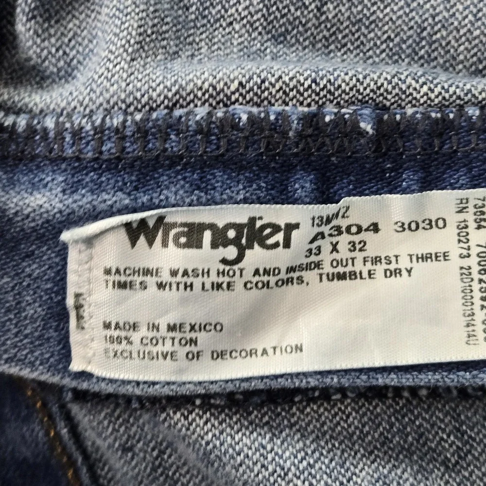 Wrangler Men Jeans 33X32 Blue Denim 13MWZ Cowboy Cut Original Fit 31